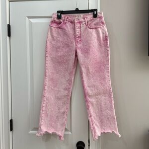 We The Free from Free People Maggie Jean Pink Acid Wash Size 27